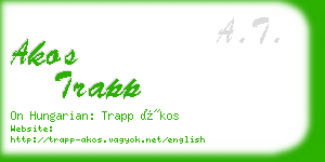 akos trapp business card